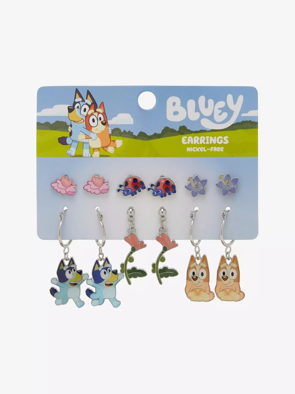 Bluey & Bingo Floral Earrings Set